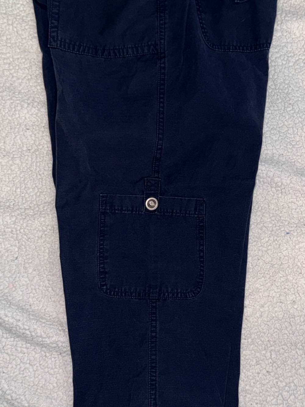 Maurices Cropped Cargo Pants Blue Utility Pocket Casual Cotton